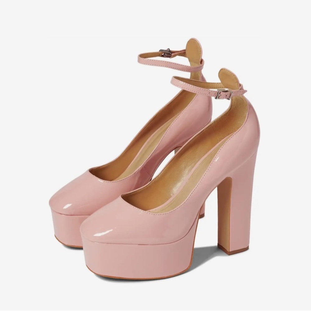 Schutz Renee patent platform pumps Rose Cotton